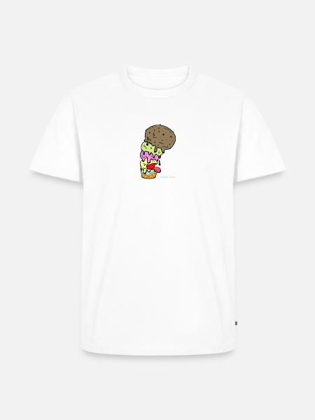 STUDIO HAKA-TOO TASTY - Männer Premium Bio T-Shirt - Weiß
