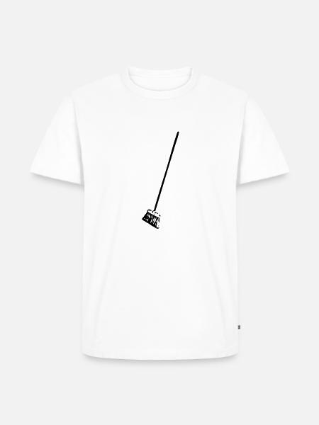 Besen - Männer Premium Bio T-Shirt - Weiß