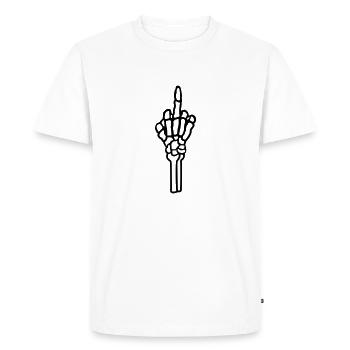 Bone fuck you majeur - T-shirt Premium bio Homme - blanc - Devant - Nico (187cm)