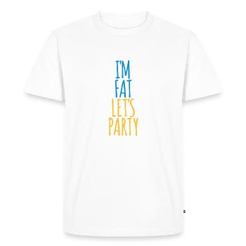 at the fat lets party - Men's Premium Organic T-Shirt - white - Front - Nico (187cm)