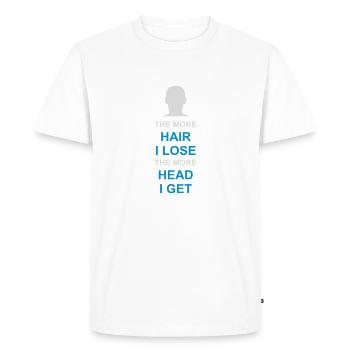 J’ai plus de tête - T-shirt Premium bio Homme - blanc - Devant - Nico (187cm)