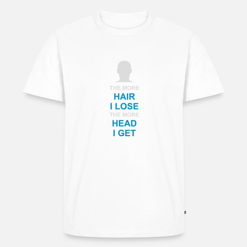 I get more head - Männer Premium Bio T-Shirt - Weiß