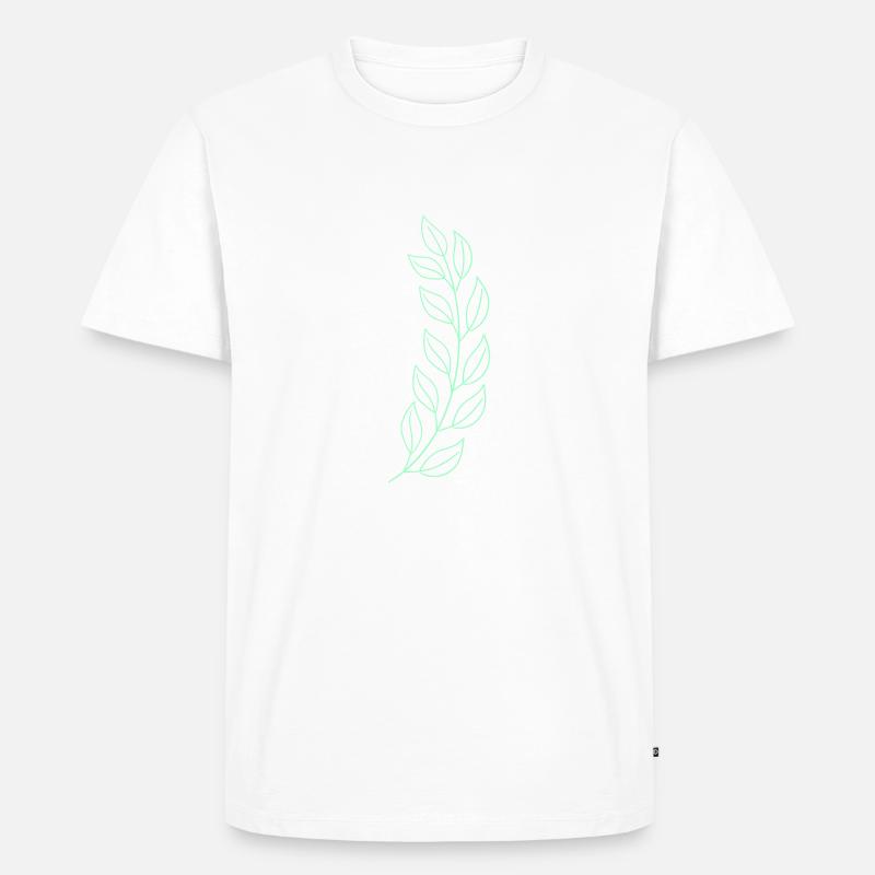 weizen blatt - Männer Premium Bio T-Shirt - Weiß