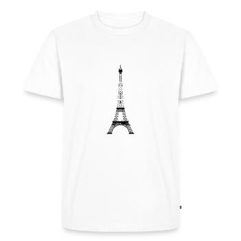 Paris Tour Eiffel - T-shirt Premium bio Homme - blanc - Devant - Nico (187cm)