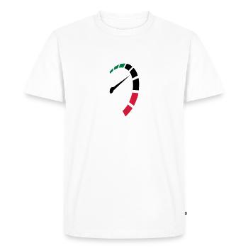 speedometer - Men's Premium Organic T-Shirt - white - Front - Nico (187cm)