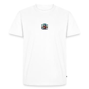 Sloth on skateboard - Men's Premium Organic T-Shirt - white - Front - Nico (187cm)