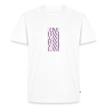 bija mantra chakras - T-shirt Premium bio Homme - blanc - Devant - Nico (187cm)