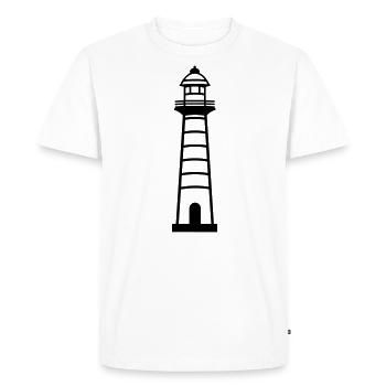 Lighthouse - Men's Premium Organic T-Shirt - white - Front - Nico (187cm)