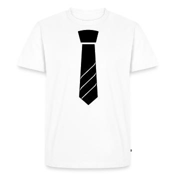 Cravate - T-shirt Premium bio Homme - blanc - Devant - Nico (187cm)