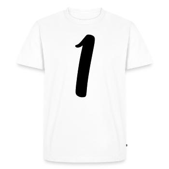 1 - T-shirt Premium bio Homme - blanc - Devant - Nico (187cm)
