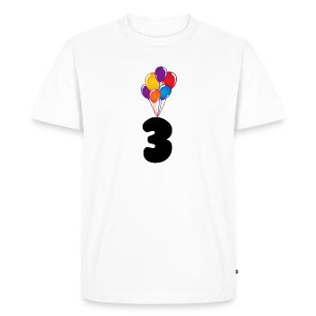 3 ème anniversaire - T-shirt Premium bio Homme - blanc - Devant - Nico (187cm)