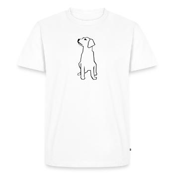 dog - Men's Premium Organic T-Shirt - white - Front - Nico (187cm)