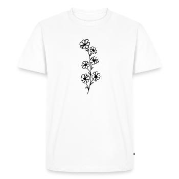 fleur - T-shirt Premium bio Homme - blanc - Devant - Nico (187cm)