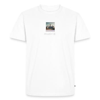 Palais Royal Madrid Rétro Photo - T-shirt Premium bio Homme - blanc - Devant - Nico (187cm)