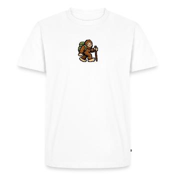 Jungle Trail Monkey Wanderer - Men's Premium Organic T-Shirt - white - Front - Nico (187cm)
