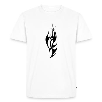 tribal flame - T-shirt Premium bio Homme - blanc - Devant - Nico (187cm)