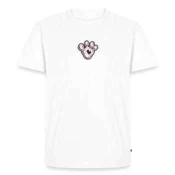 Patte avec cœur - T-shirt Premium bio Homme - blanc - Devant - Nico (187cm)