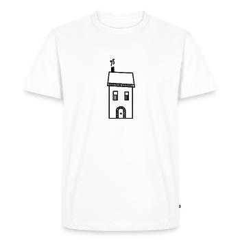 Maison cottage - T-shirt Premium bio Homme - blanc - Devant - Nico (187cm)