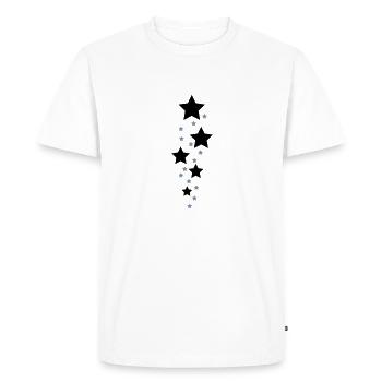 étoiles - T-shirt Premium bio Homme - blanc - Devant - Nico (187cm)