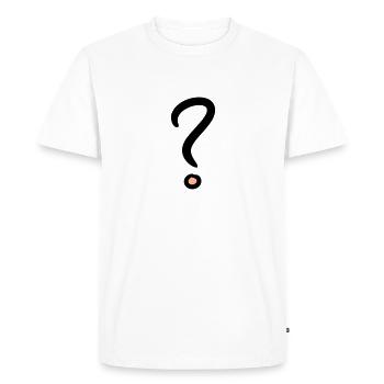 Question Mark Symbol, Punctuation Vector Drawing - Men's Premium Organic T-Shirt - white - Front - Nico (187cm)