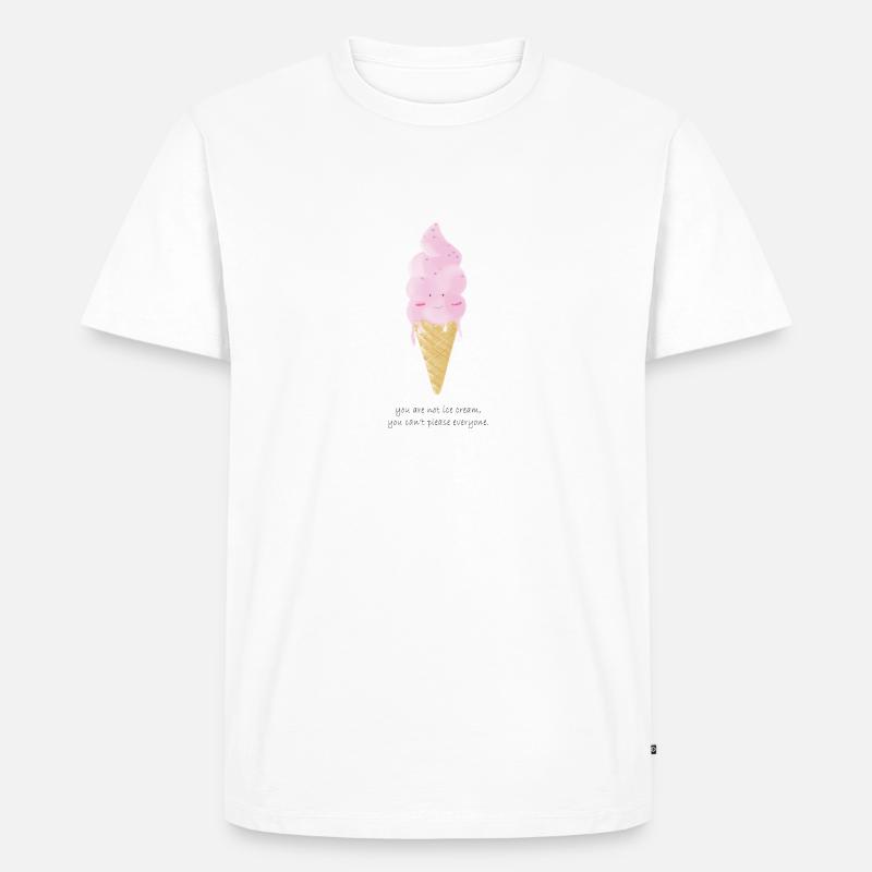 Softeis - Männer Premium Bio T-Shirt - Weiß