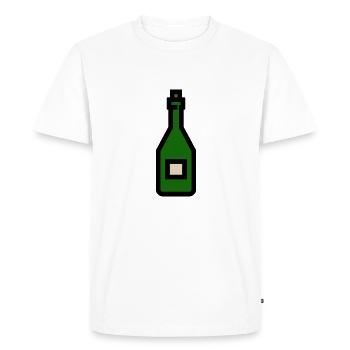 Bouteille de vin, bouteille de - T-shirt Premium bio Homme - blanc - Devant - Nico (187cm)