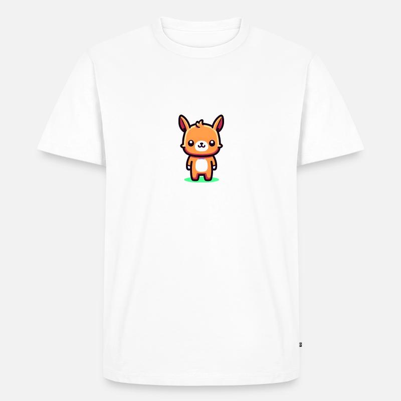 Putziges Lama - Männer Premium Bio T-Shirt - Weiß
