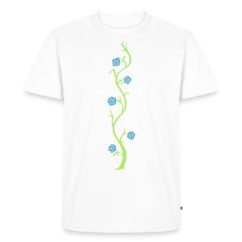 Fleurs couleur personnalisable cadeau fête des mères - T-shirt Premium bio Homme - blanc - Devant - Nico (187cm)