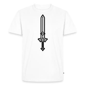 épée - T-shirt Premium bio Homme - blanc - Devant - Nico (187cm)