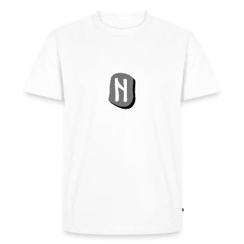 Haglaz runique - T-shirt Premium bio Homme - blanc - Devant - Nico (187cm)