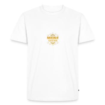 Caysie as a girl - Men's Premium Organic T-Shirt - white - Front - Nico (187cm)