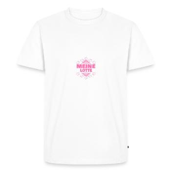 Girl Lotte - Men's Premium Organic T-Shirt - white - Front - Nico (187cm)
