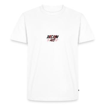 Rêvez grand, agissez plus grand. - T-shirt Premium bio Homme - blanc - Devant - Nico (187cm)