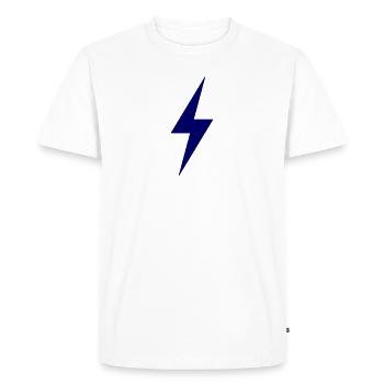 Electricity - Men's Premium Organic T-Shirt - white - Front - Nico (187cm)