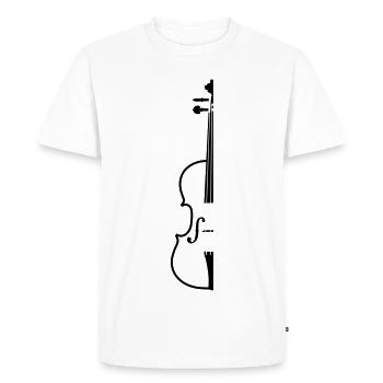 violin - Men's Premium Organic T-Shirt - white - Front - Nico (187cm)