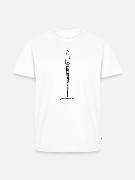 ganz dünnes Eis - Männer Premium Bio T-Shirt - Weiß