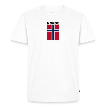 Supporter de la Norvège / Norvège - T-shirt Premium bio Homme - blanc - Devant - Nico (187cm)