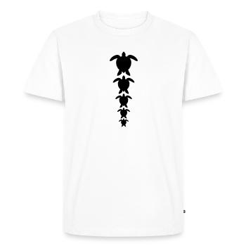 Many water turtles row - Men's Premium Organic T-Shirt - white - Front - Nico (187cm)