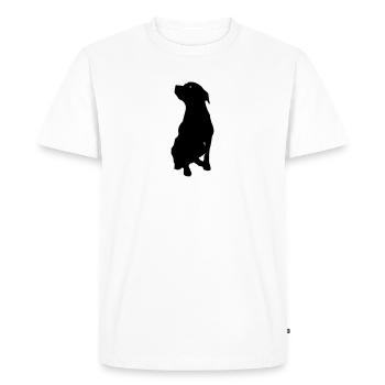 dog - Men's Premium Organic T-Shirt - white - Front - Nico (187cm)