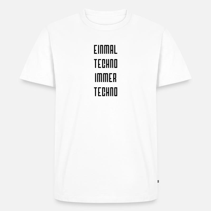 einmaltechno - Männer Premium Bio T-Shirt - Weiß