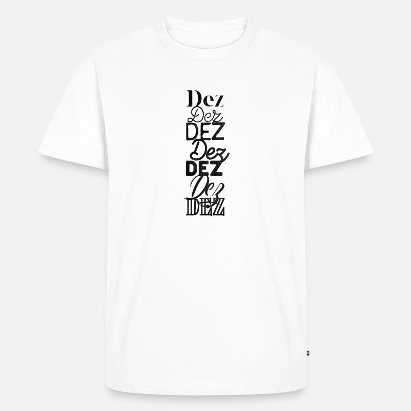 Dez - Männer Premium Bio T-Shirt - Weiß