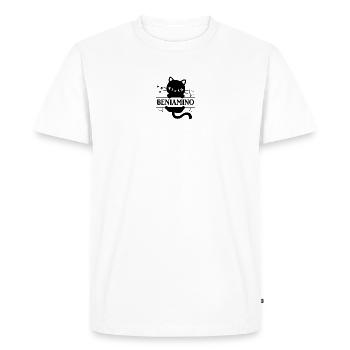 Beniamino t-shirt t-shirt cat gift idea - Men's Premium Organic T-Shirt - white - Front - Nico (187cm)