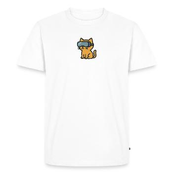 Chat VR : L’Aventure Féline Immersive - T-shirt Premium bio Homme - blanc - Devant - Nico (187cm)