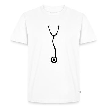 Stethoscope - Doctor - Men's Premium Organic T-Shirt - white - Front - Nico (187cm)