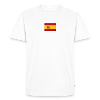 Drapeau espagnol fièrement sur votre poitrine - T-shirt Premium bio Homme - blanc - Devant - Nico (187cm)