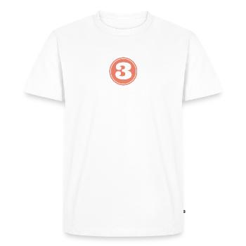3 Funny Gift T-Shirt - Men's Premium Organic T-Shirt - white - Front - Nico (187cm)