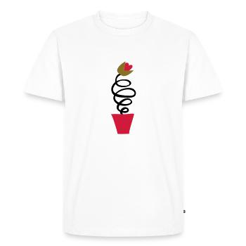 Dafty tulip from Holland - Men's Premium Organic T-Shirt - white - Front - Nico (187cm)