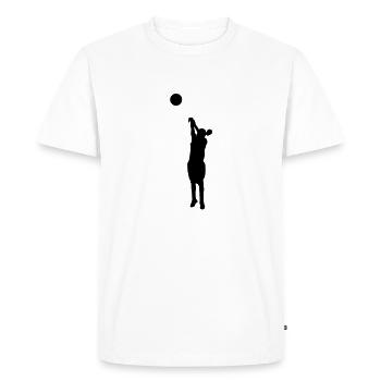 Women basketball - T-shirt Premium bio Homme - blanc - Devant - Nico (187cm)