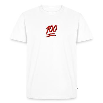 100 - T-shirt Premium bio Homme - blanc - Devant - Nico (187cm)