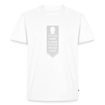J’ai plus de tête - T-shirt Premium bio Homme - blanc - Devant - Nico (187cm)